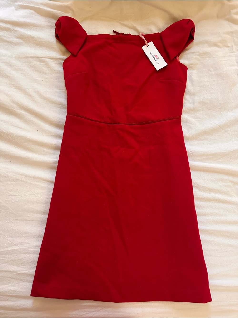 NWT Vineyard Vines Red Cap-Sleeve Dress Size 2